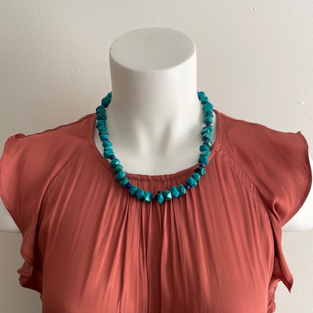 Turquoise and lapis lazuli necklace